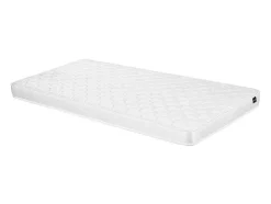 Cama Dupla Diva 2X90X190 Cm Em Pele Sintética Branco + Colchões - Mathilde