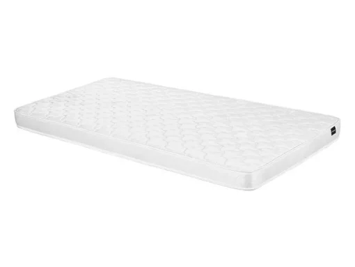 Cama Dupla Diva 2X90X190 Cm Em Pele Sintética Branco + Colchões - Mathilde