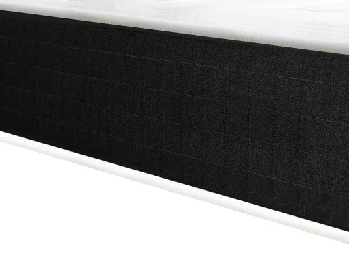 Cama Elétrica Articulada Terminais E Colchão De Molas Ensacadas E Memória De Forma - 2 X 70 X 190 Cm - Motores Okin - Preto - Phanes De Dreamea