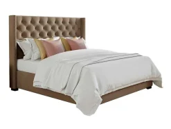 Cama Massimo Cabeceira De Cama Em Capitone- 160X200Cm- Tecido Bege