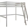 Cama Mezzanine 140X190 Cm Em Pinho Macico Esbranquicado + Colchão - Gedeon