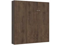 Cama Retratil 120 Vertical Kentaro Com Armário Coluna Nogueira