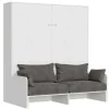 Cama Retratil 160 Vertical Kentaro Sofá Cinza Branca - Alessia 20