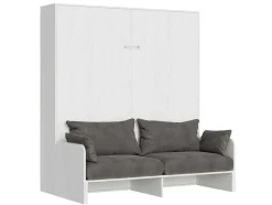 Cama Retratil 160 Vertical Kentaro Sofá Cinza Branca - Alessia 20