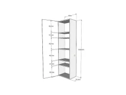 Cama Retratil 160 Vertical Kentaro Com Armário Coluna Nogueira