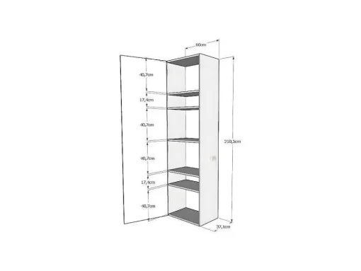 Cama Retratil 120 Vertical Kentaro Com Armário Coluna Nogueira
