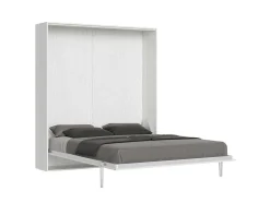 Cama Retratil 160 Vertical Kentaro Cinza Branca