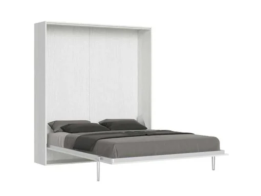 Cama Retratil 160 Vertical Kentaro Cinza Branca