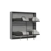 Cama Retratil Beliche Solteiro Horizontal Kando Com Colchões Cimento