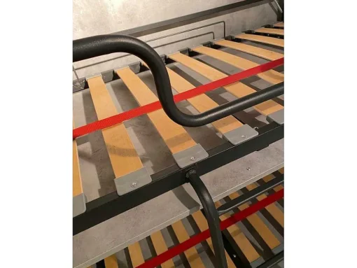 Cama Retratil Beliche Solteiro Horizontal Kando Com Colchões Cimento