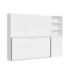 Cama Retratil Solteiro Horizontal Kando Com Colchão Composicao F Cinza Branca