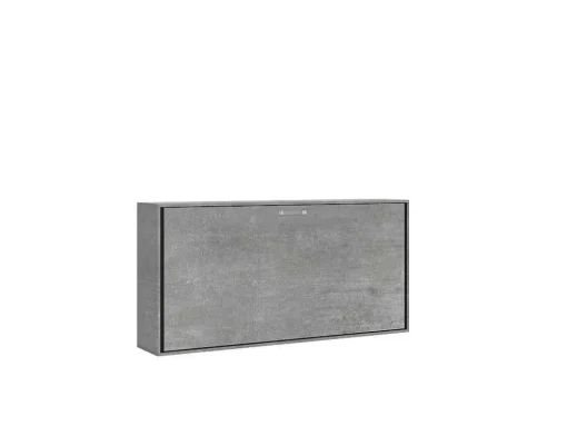 Cama Retratil Solteiro Horizontal Kando Cimento