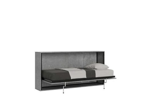 Cama Retratil Solteiro Horizontal Kando Cimento