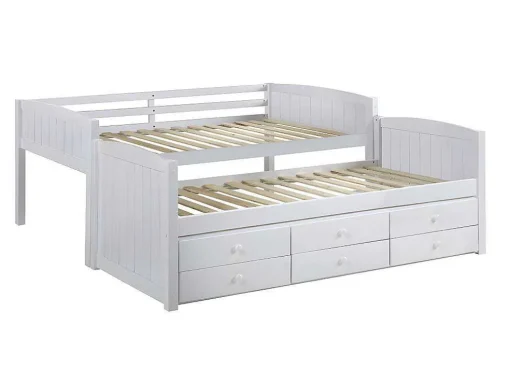 Camas De Beliche Separaveis Com Arrumação 90X190 Cm Lacado Branco - Anchise