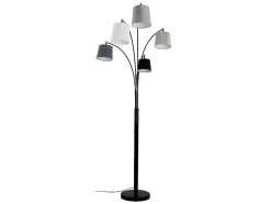 Candeeiro 5 Abajures Varieone - Em Metal E Tecido - A.234 Cm