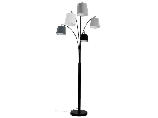 Candeeiro 5 Abajures Varieone - Em Metal E Tecido - A.234 Cm