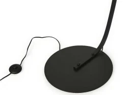 Candeeiro Arco Entrelacado Neirobi - Estilo Etnico - Ferro E Vime - 105X40X195 Cm - Preto E Natural