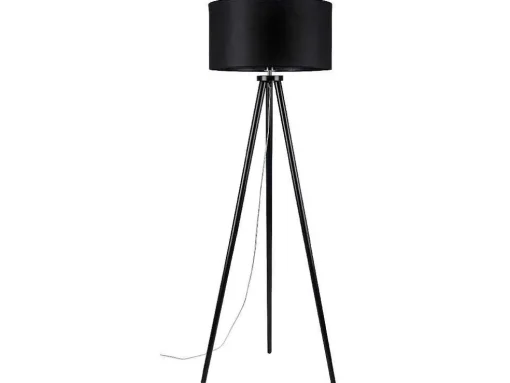 Candeeiro De Chao Ennie, Preto, 50X50X160 Cm, Epikasa