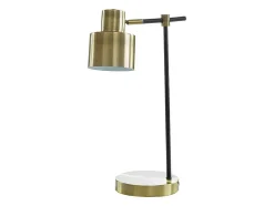Candeeiro De Mesa Estilo Vintage Anticaire - Ferro - 26X15X45 Cm - Dourado