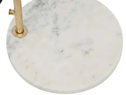Candeeiro De Pe Em Arco Estilo Art Deco Latao E Marmore Em Veludo De A. 164 Cm Cor Azul-Esverdeado - Nour