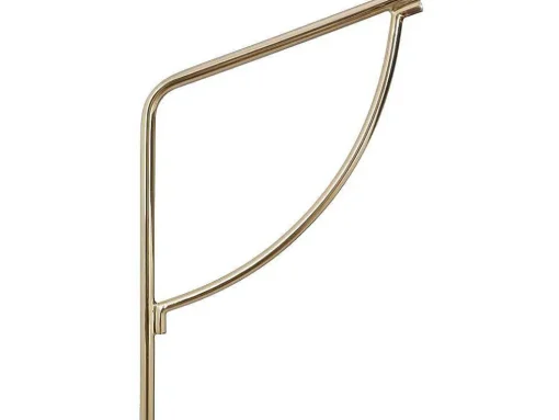 Candeeiro De Pe Em Arco Estilo Art Deco Latao E Marmore Em Veludo De A. 164 Cm Cor Azul-Esverdeado - Nour