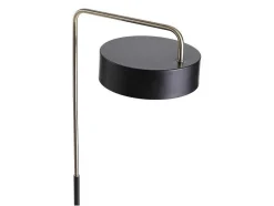 Candeeiro De Pe Estilo Vintage Em Metal, 154 Cm De Altura, Preto E Dourado - Otilie