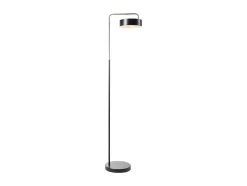 Candeeiro De Pe Estilo Vintage Em Metal, 154 Cm De Altura, Preto E Dourado - Otilie