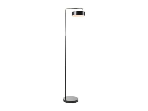 Candeeiro De Pe Estilo Vintage Em Metal, 154 Cm De Altura, Preto E Dourado - Otilie