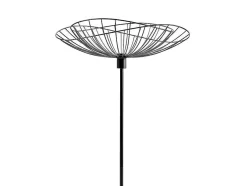 Candeeiro De Pe Filiforme Em Metal De A.160 Cm Cor Preto - Mania