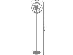 Candeeiro De Pe Tosel Calicut Pied Droit Tecido Certo Natural D40 X H163 Cm
