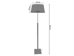 Candeeiro De Pe Tosel Thor B Tecido Certo Verde D40 X H162 Cm
