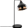 Candeeiro De Secretária Orientavel Em Metal De D. 17 X A. 52 Cm Cor Preto E Acobreado - Yildo
