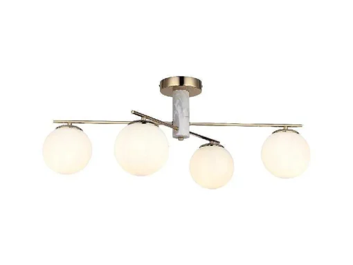 Candeeiro De Teto Biella, Ouro, Prata, 39 X 75,5 X 32 Cm, Epikasa