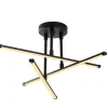 Candeeiro De Teto Design De Leds Em Metal L. 51 X A. 26 Cm, Preto - Heras