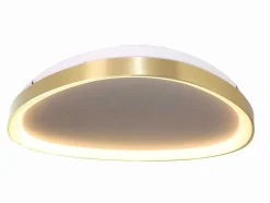 Candeeiro De Teto Design Com Leds De Intensidade Variavel Aluminio E Metal L65 Dourado - Granby