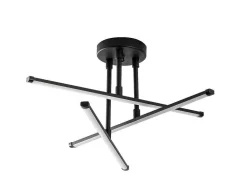 Candeeiro De Teto Design De Leds Em Metal L. 51 X A. 26 Cm, Preto - Heras