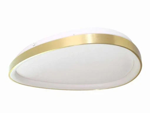 Candeeiro De Teto Design Com Leds De Intensidade Variavel Aluminio E Metal L65 Dourado - Granby