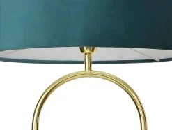 Candeeiro Estilo Art Deco Em Latao, Marmore E Veludo De A.156 X D.45 Cm Cor Azul - Nour