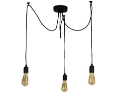 Candeeiro Suspenso Andria, Preto, 180 X 180 X 93 Cm, Epikasa