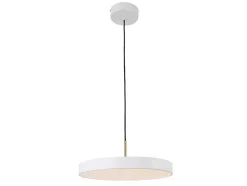 Candeeiro Suspenso Design Redondo Com Leds Em Metal D45 Cm Branco - Vaughan