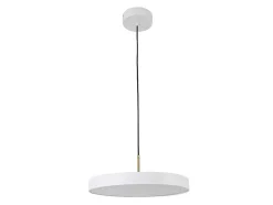 Candeeiro Suspenso Design Redondo Com Leds Em Metal D45 Cm Branco - Vaughan