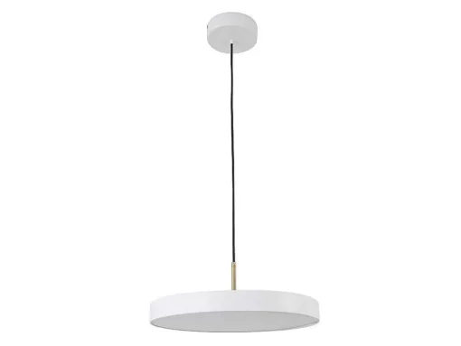 Candeeiro Suspenso Design Redondo Com Leds Em Metal D45 Cm Branco - Vaughan
