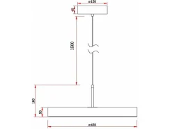 Candeeiro Suspenso Design Redondo Com Leds Em Metal D45 Cm Branco - Vaughan