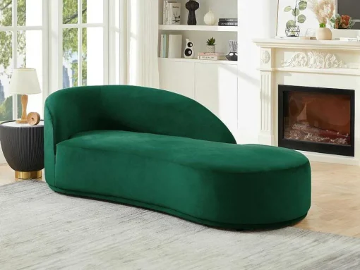 Chaise Longue Direita Veludo Verde - Lonigo De Pascal Morabito