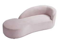 Chaise Longue Esquerda Veludo Cor-De-Rosa - Lonigo De Pascal Morabito