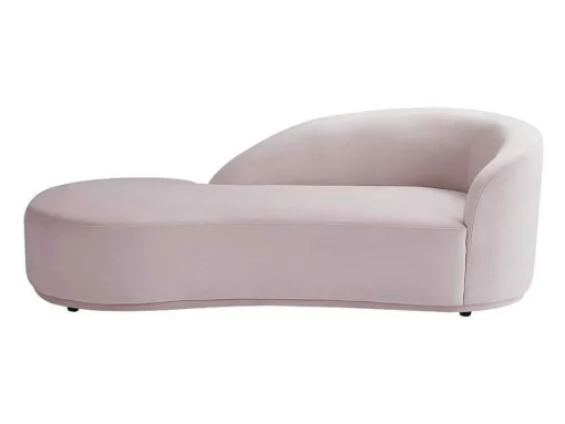 Chaise Longue Esquerda Veludo Cor-De-Rosa - Lonigo De Pascal Morabito