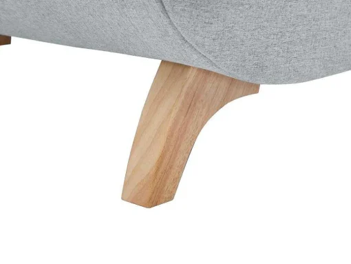 Chaise-Longue Direita Convertivel Em Tecido Cinza-Claro Com Espaco De Arrumação - Penelope