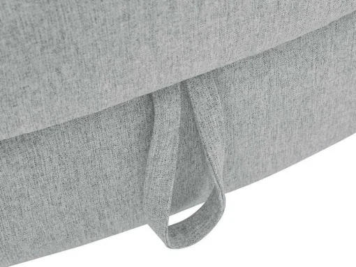 Chaise-Longue Direita Convertivel Em Tecido Cinza-Claro Com Espaco De Arrumação - Penelope