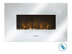 Cheminee Electrique En Verre Trempe Effet Miroir Avec Telecommande