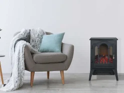 Cheminee Electrique Noir 2Kw Design Classique